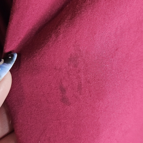 YA Los Angeles Boho Cut Out Long Sleeve Peasant Top Size S Deep Red Bohemian - Picture 7 of 13